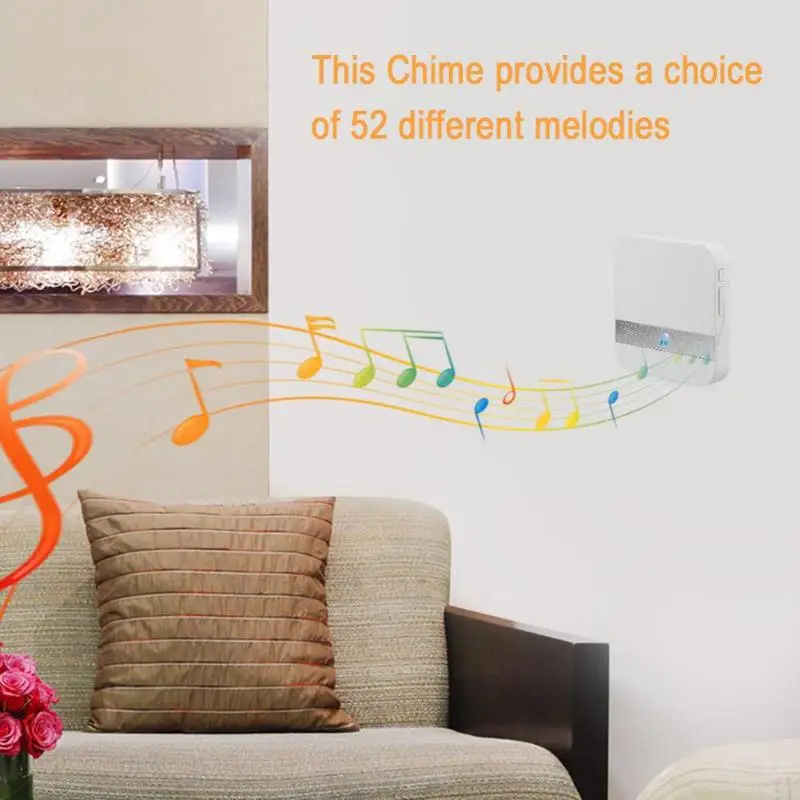 Беспроводной WiFi дверной звонок приемник B10 AC 90 V 250 52 Chimes 110dB Wifi видео камера Низкое