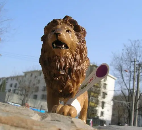 Qizhe genuine American Safari animal model simulation Angola lion print aids Toys | Игрушки и хобби