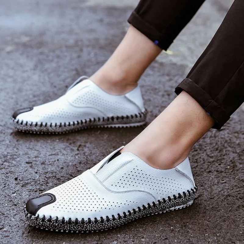 CULARACCI Лето Для мужчин реального Повседневная кожаная обувь Лепнина дышащие