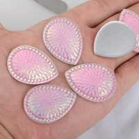 boliao diy 4pcs 3040mm 1 18in1 57in phoenix tail shape pink rhinestone flat back glue on home holiday decoration