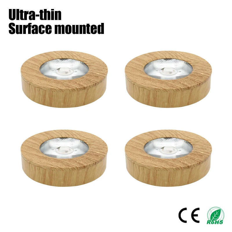 4 шт. ультра тонкий поверхностный монтируемый прожектор Светодиодный светильник