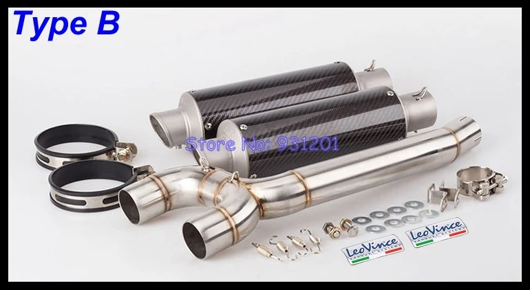 Motorcycle Akrapovic Exhaust Pipe Muffler for Yamaha FZ6S FZ6N FZ6 Slip On Connect Down Middle Link Full System | Автомобили и