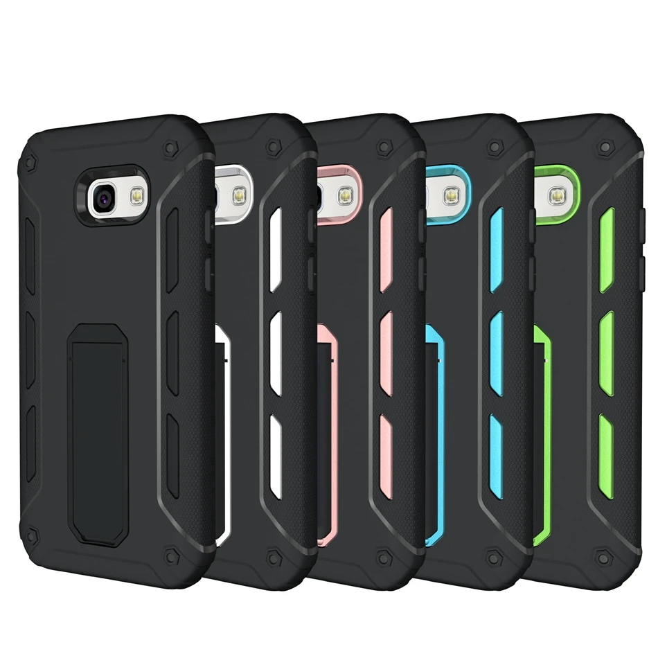 for Samsung Galaxy A5 2017 Case Luxury Shockproof Protect Hybrid Hard Rubber Impact Armor A520 Cover Stand |
