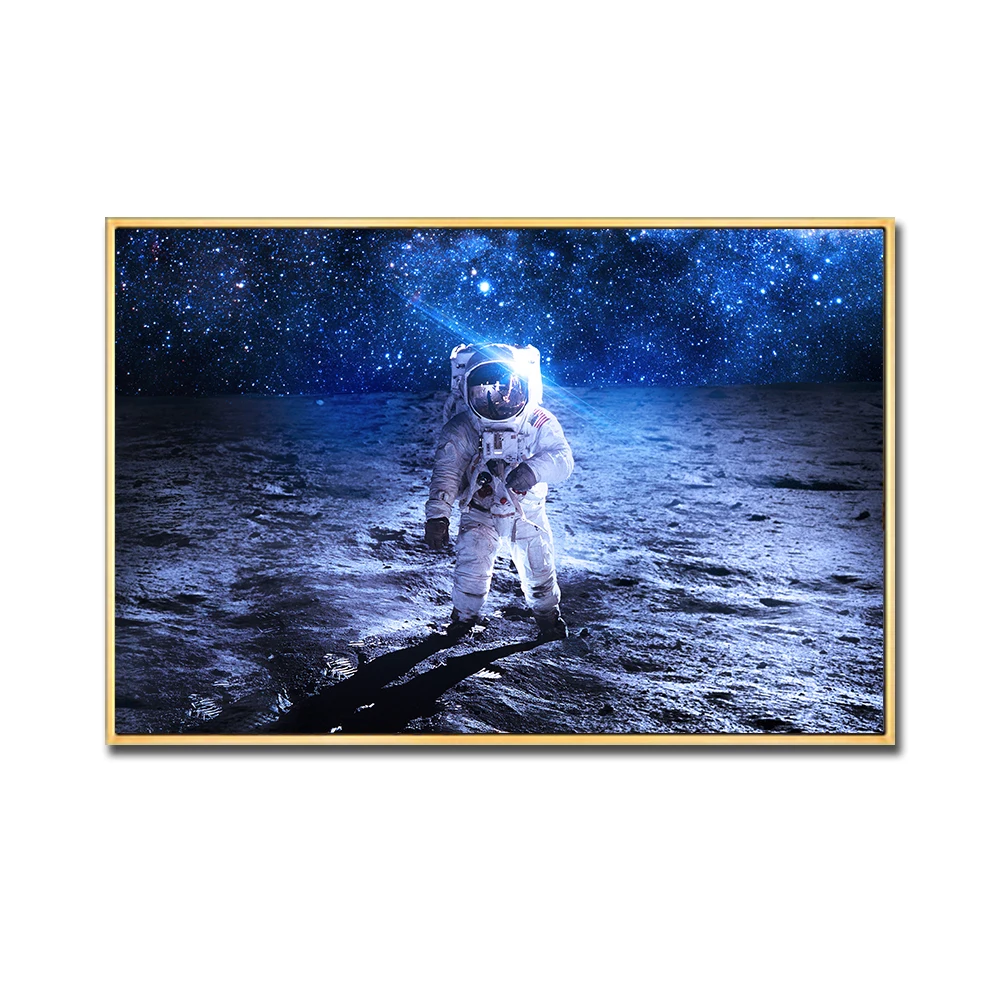 

Astronaut Poster Earth Moon Space Spaceship Wall Pictures for Living Room Kids Baby Room Decor Canvas Painting Wall Art Print