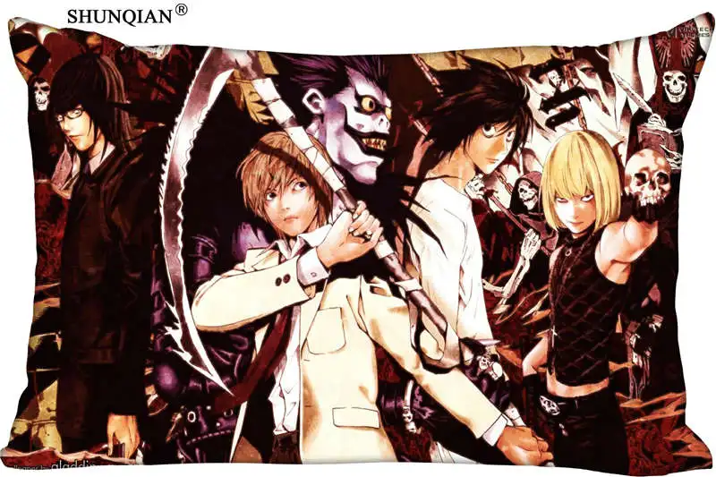 Наволочка на заказ с принтом Death note прямоугольная флип-Обложка молнии размер 45x35