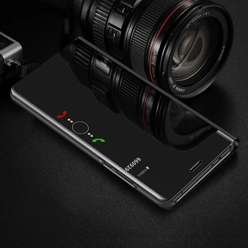 Прозрачный смарт-чехол для Huawei P8 P9 P10 P20 lite Y6 Prime Y9 Y5 2018 P умный чехол Honor 8 9 V10 7C 7A Pro