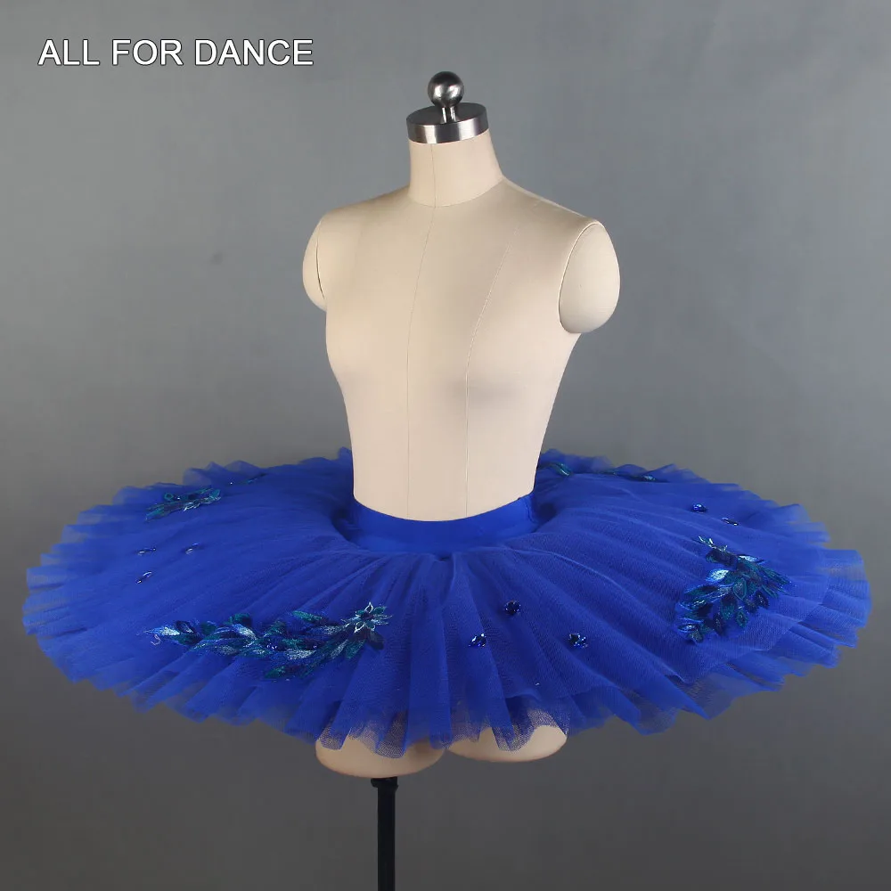 Royal Blue Stiff Tulle Pre-Professional Ballet Dance Tutu Skirts Practice Rehearsal Platter Skirt for Girls/Women Half | Тематическая