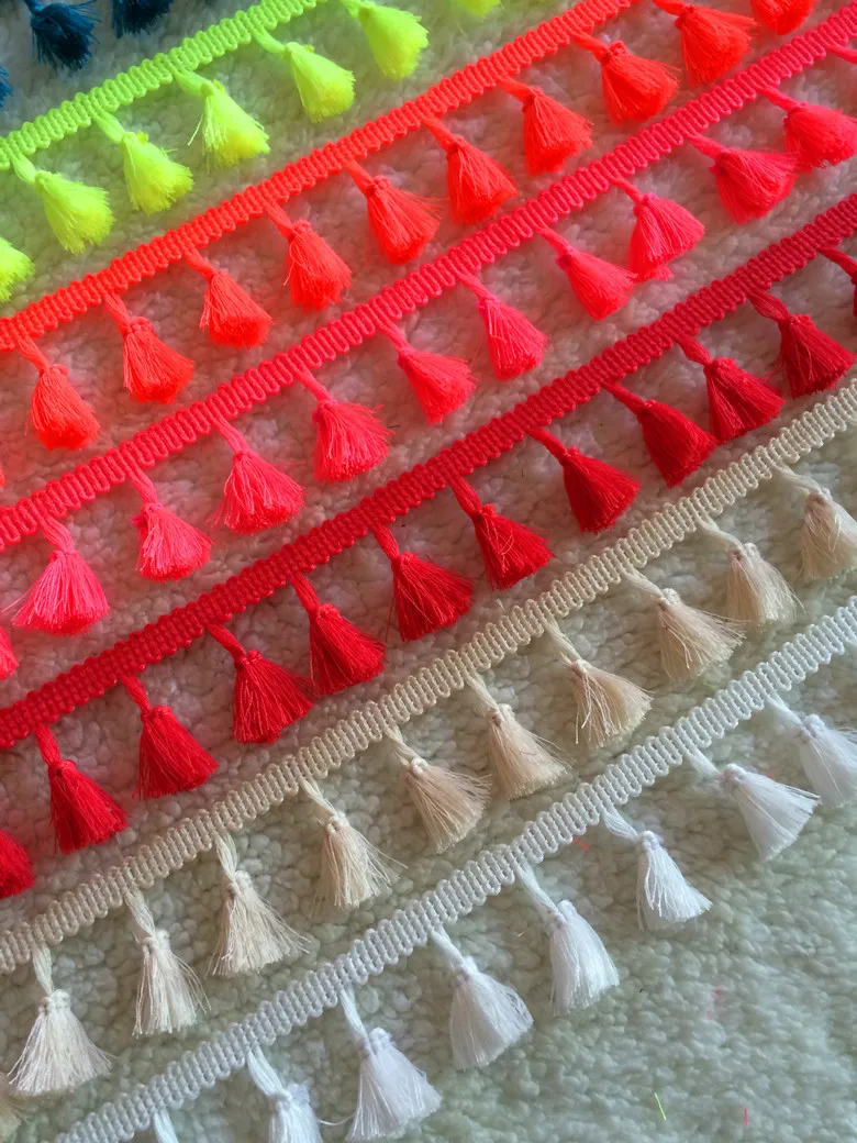 10 ярдов/лот DIY кружевная бахрома с кисточками хлопковая этническое кружевное