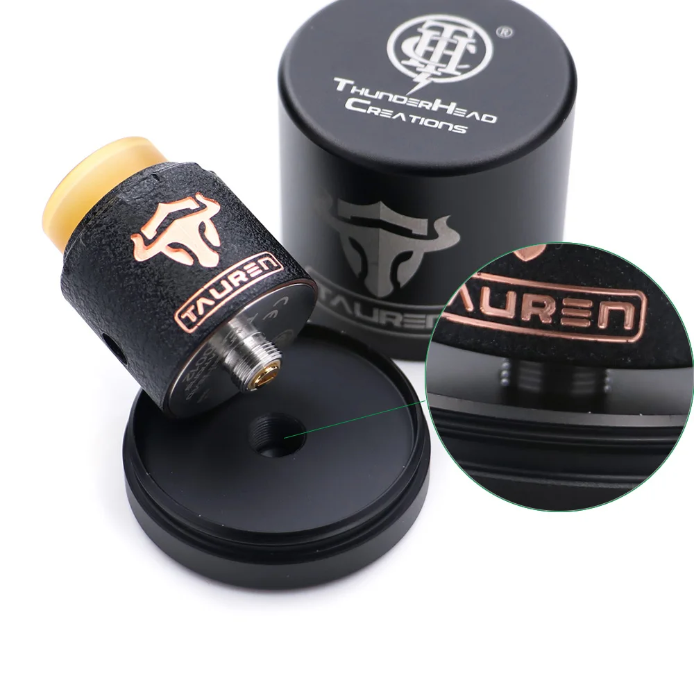 Новинка атомайзер THC Tauren RDA Tank ThunderHead Creation вейп с золотым покрытием 510 и BF pin для