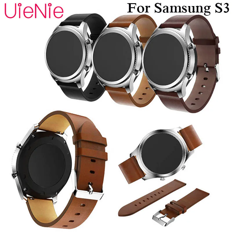 Ремешок кожаный 22 мм для смарт-часов Samsung Gear S3 браслет Huami Amazfit Stratos 2 2S с пряжкой 46 |