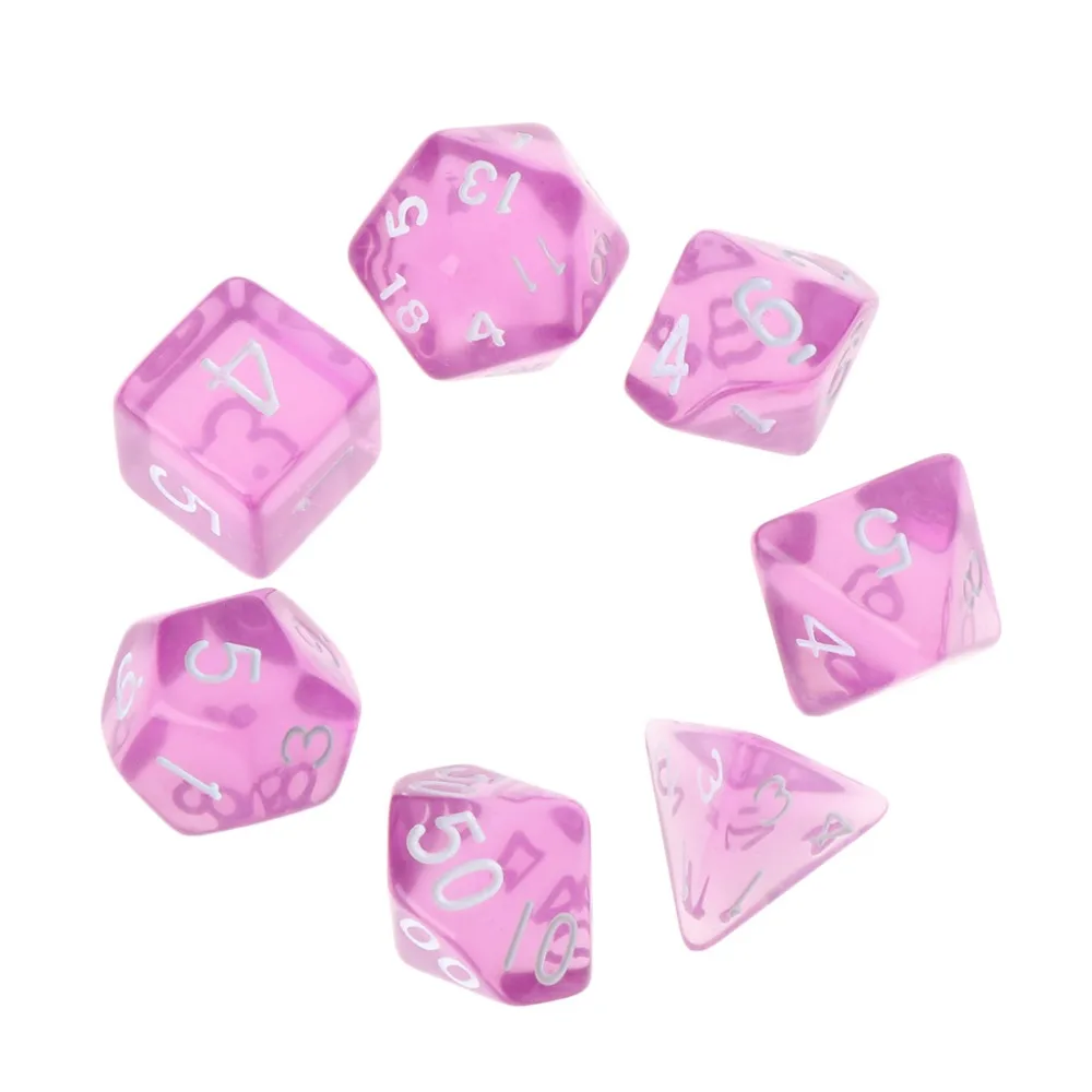 7 шт./компл. многогранные кости D4 D20 Подземелья и Драконы D & RPG Poly Game|Кубики| |