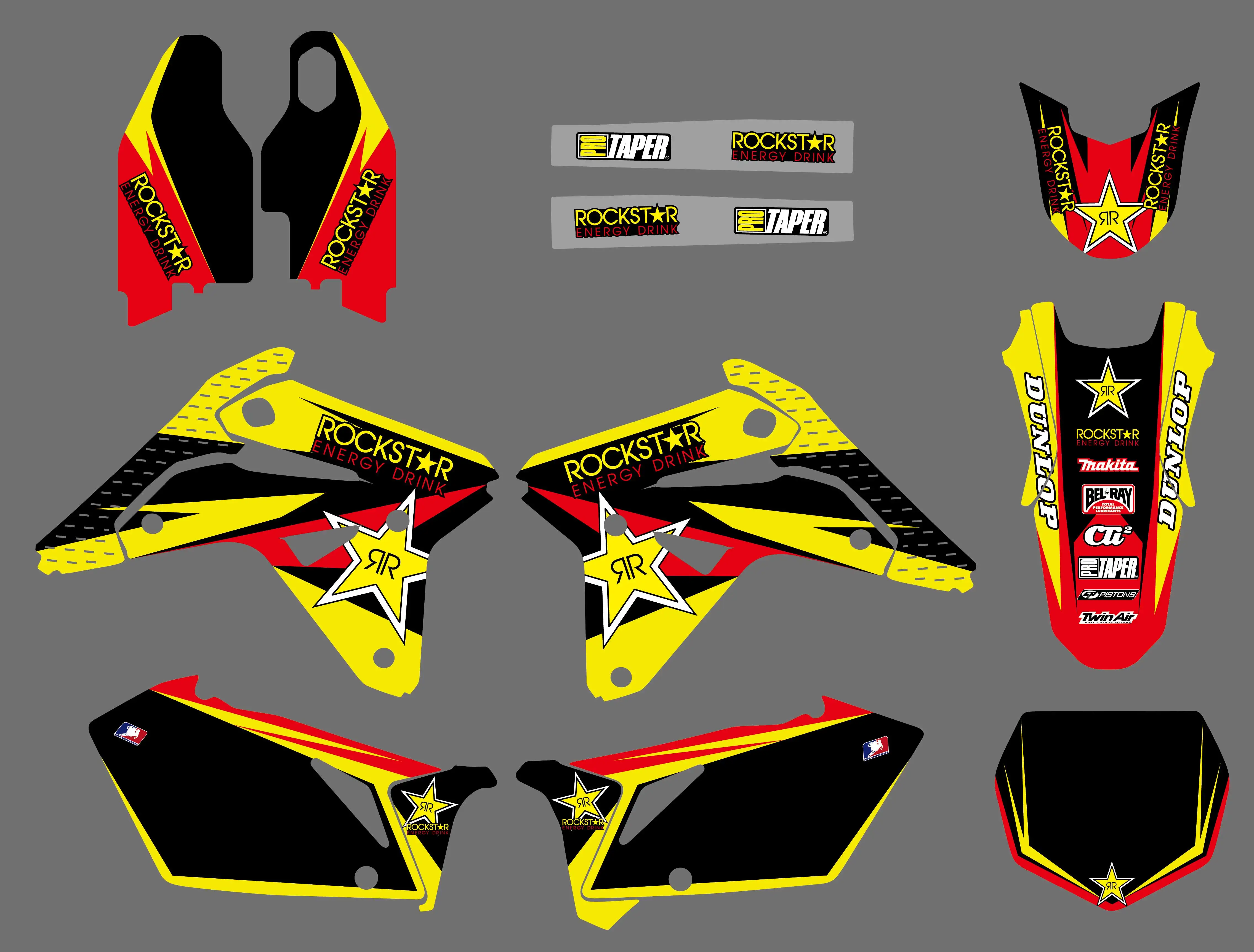 NICECNC 7 видов стилей Matching мотоциклов Графический фон наклейки комплект для Suzuki RMZ450 РМЗ 450 RM-Z450 RM-Z 450 2007