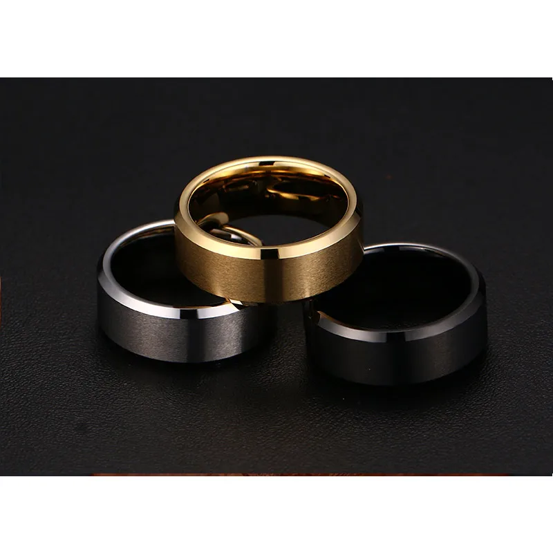 Vnox Top Quality 8.0mm Tungsten Ring for Men Classic Wedding Jewelry Hand Polish US Size | Украшения и аксессуары