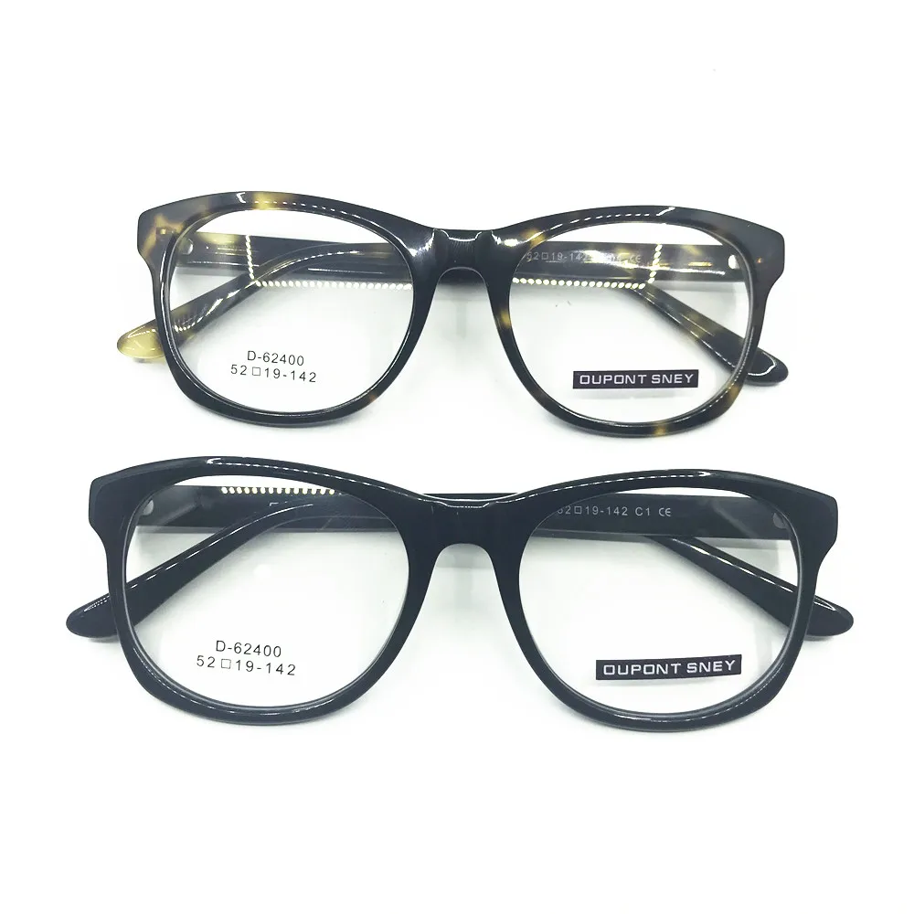 

Vintage Acetate Oval Round Tortoise Transparent Eyeglass Frames Full Rim Myopia Rx able Glasses