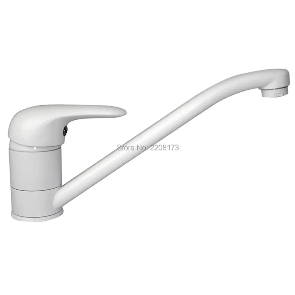 Матовый черный и белый латунный Смеситель для кухонной раковины Smesiteli с