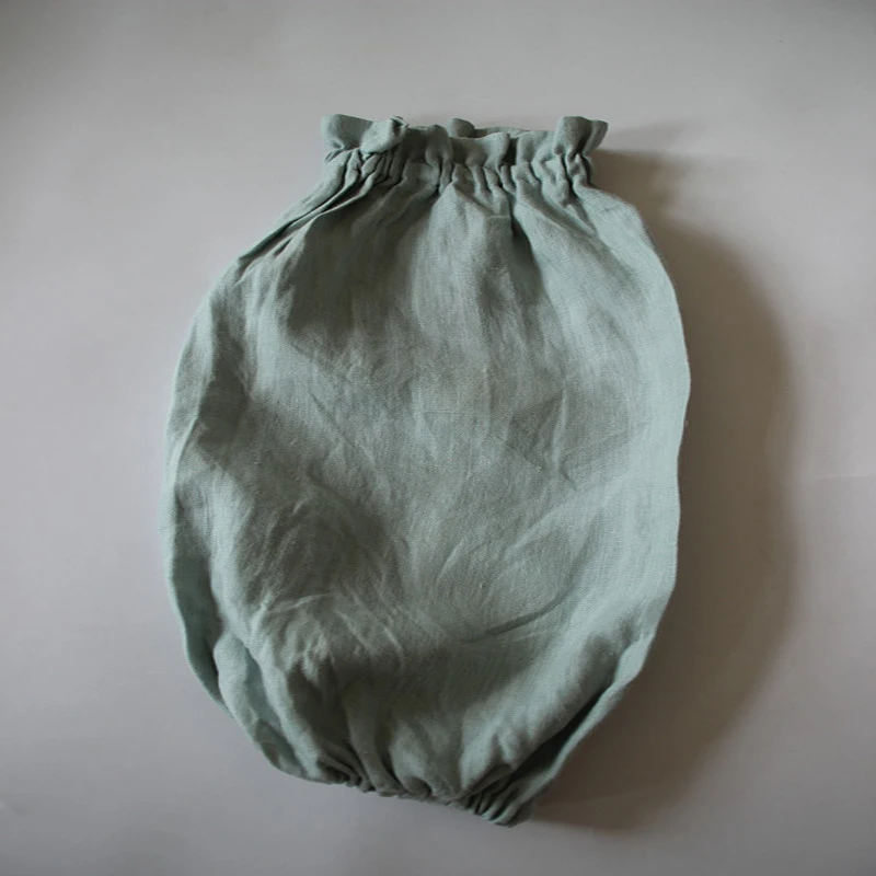 Промытый льняной нарукавник домашняя уборка французский рукав для женщин дома