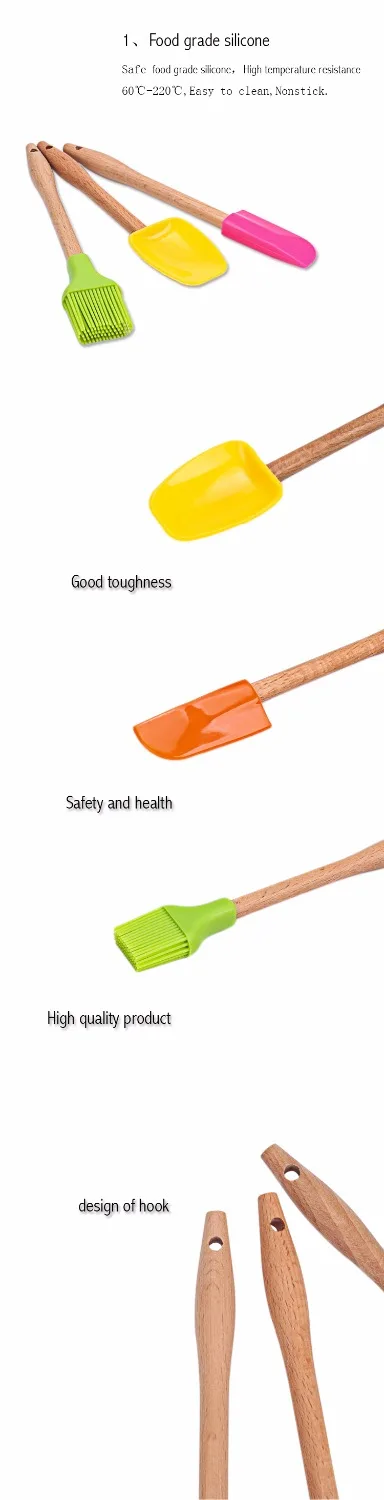 3 шт./компл. красочные силиконовые насадки для посуды Кондитерские лопатки и