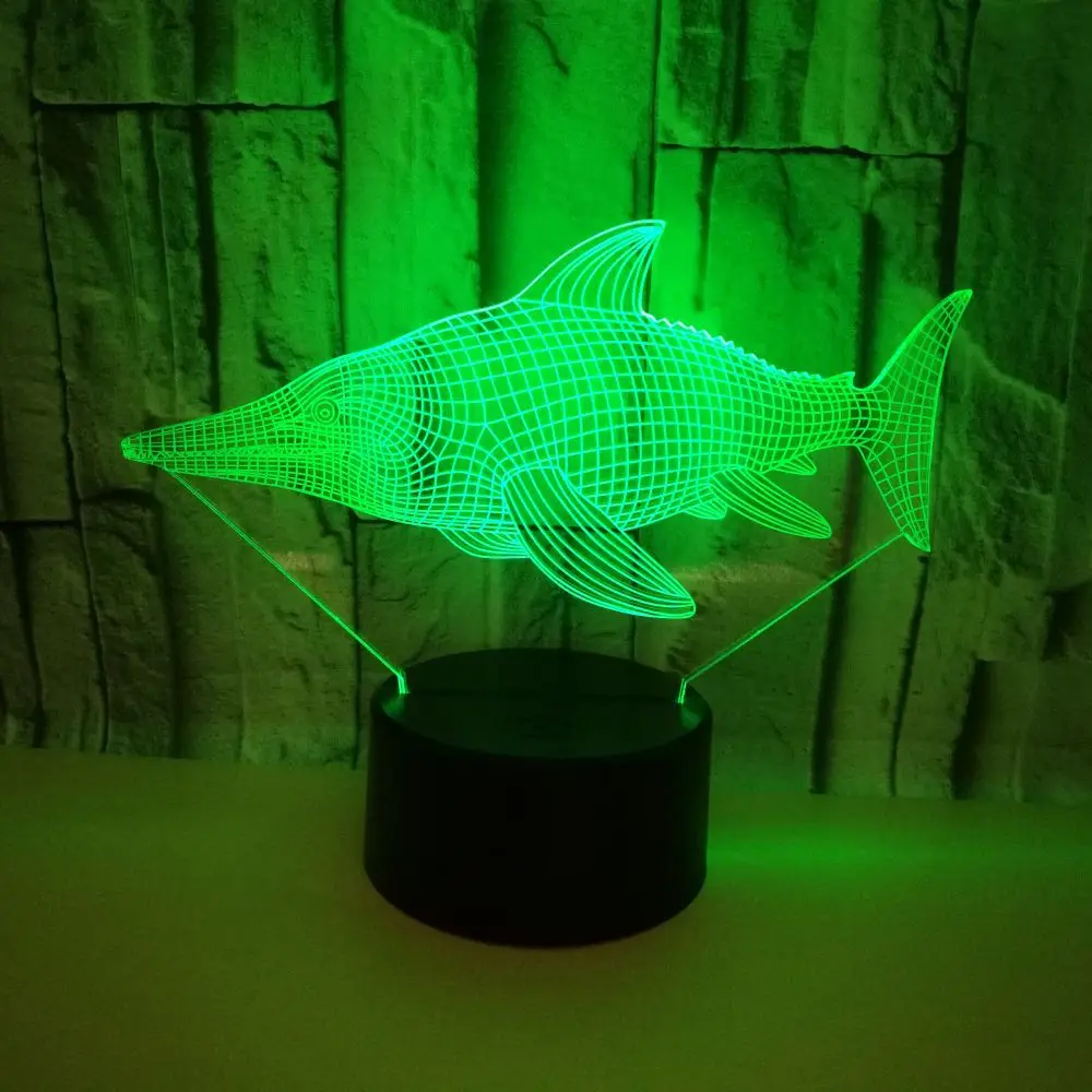 3d лампа ночник рыбный Датчик Свет лампада детская Lampade candeiro Lampki Nocne Романтический
