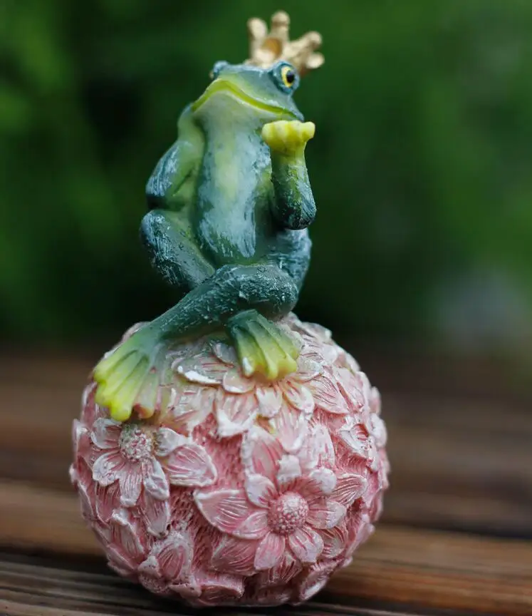 Женский креативный полимерный цветочный шар Лягушка принц украшение сада микро