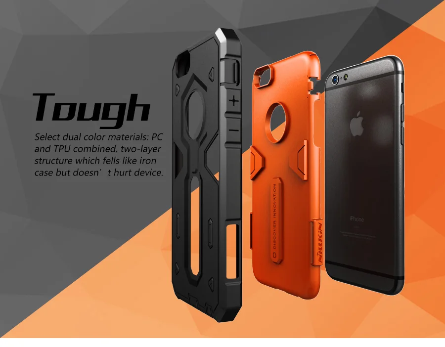 1 шт. крышка для apple iphone 6/6s hard case nillkin defende 2-го поколения жесткий тонкий чехол hoesje |