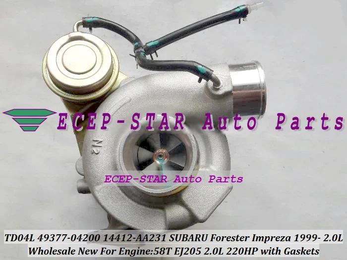 TD04L 49377 04200 14412 AA231 14412AA231 14411AA142 14411AA143 14412AA132 турбо для SUBARU Forester Impreza 58T EJ20 EJ205 2.0L|ej205