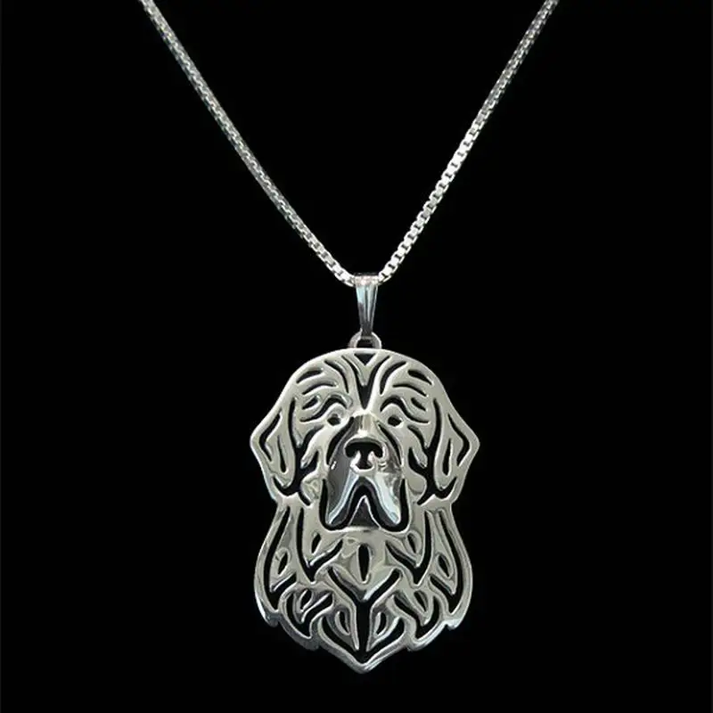 

Women's Jewelry Metal Pet Pendant Necklaces Lovers Jewelry Newfoundland Dog Necklaces Drop Shipping