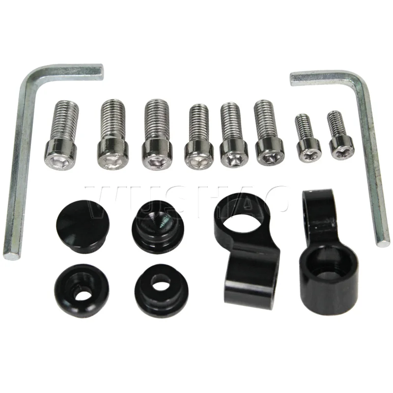 Мотоцикл Универсальный CNC заднего зеркала с монтажным адаптером держатель зажим