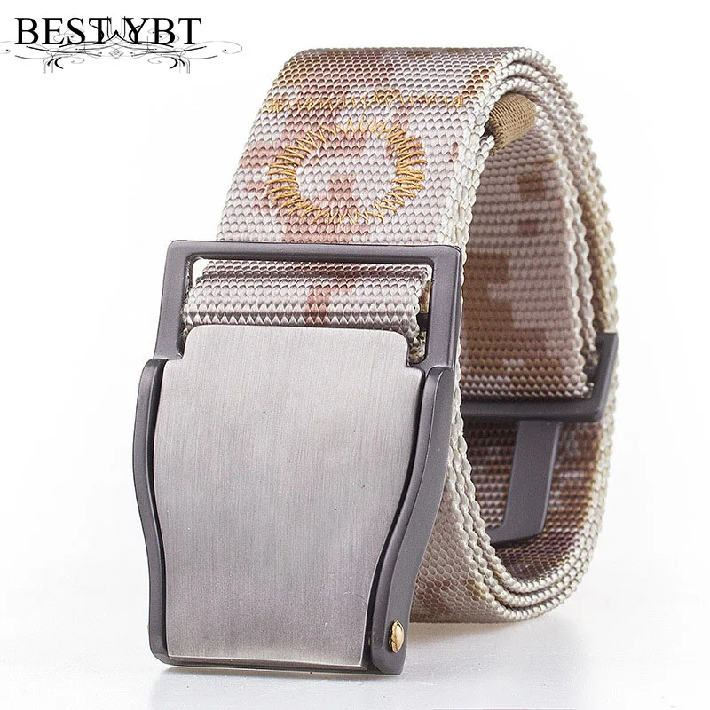 

Best YBT Unisex belt New high quality Nylon Alloy Insert buckle Men belt fashion casual Men and Women cowboy belt