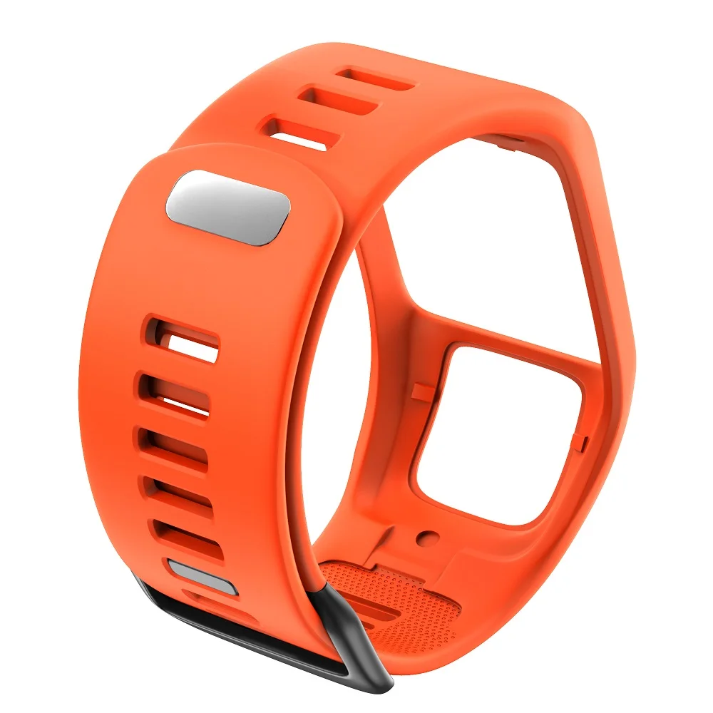 Orange Силиконовый сменный ремешок для наручных часов TomTom Runner 2 3 Spark 3 gps спортивные часы TomTom 2 3 серия мягкий смарт-браслет - Цвет ремешка: Orange
