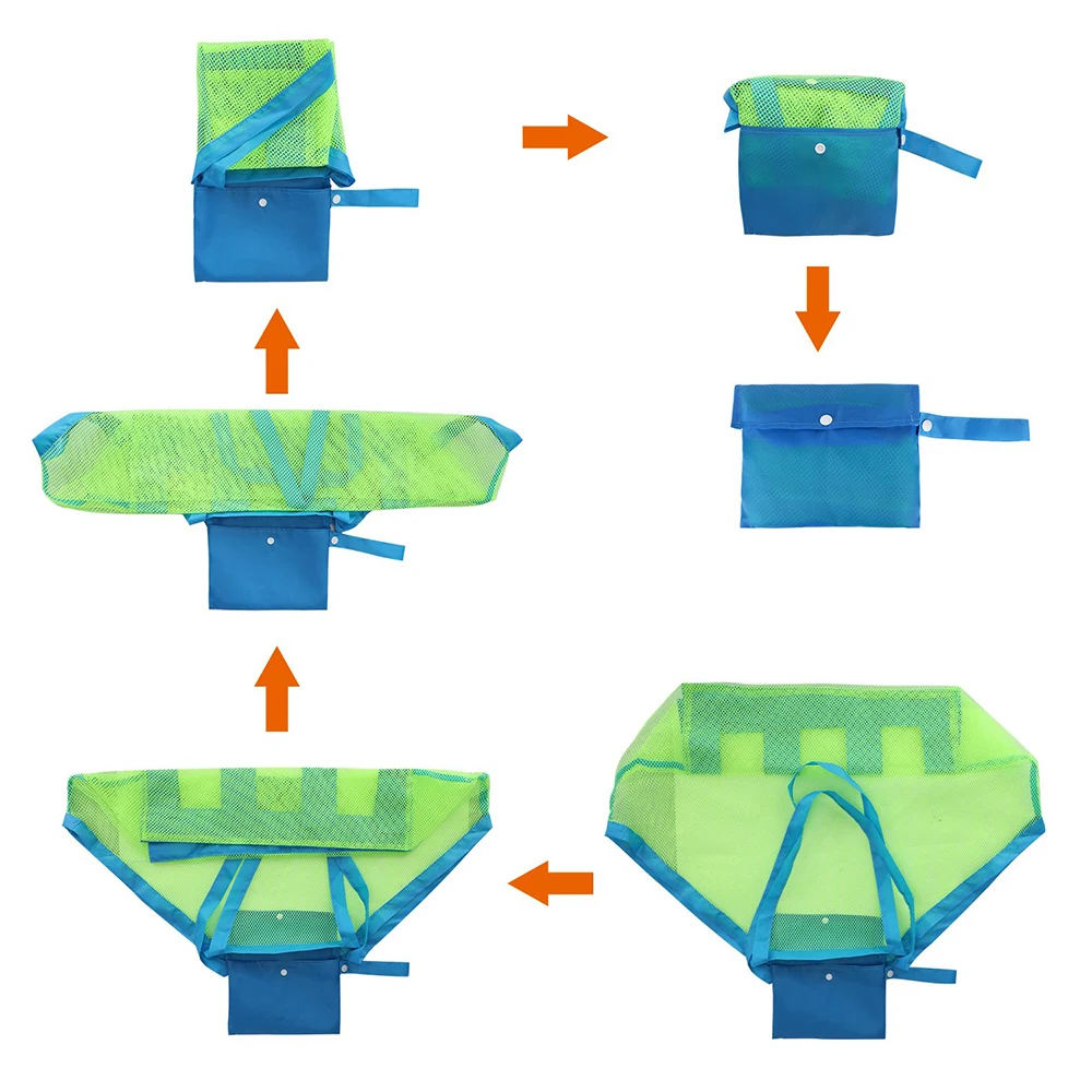 Складная портативная пляжная сумка для детей детская сетчатая хранения