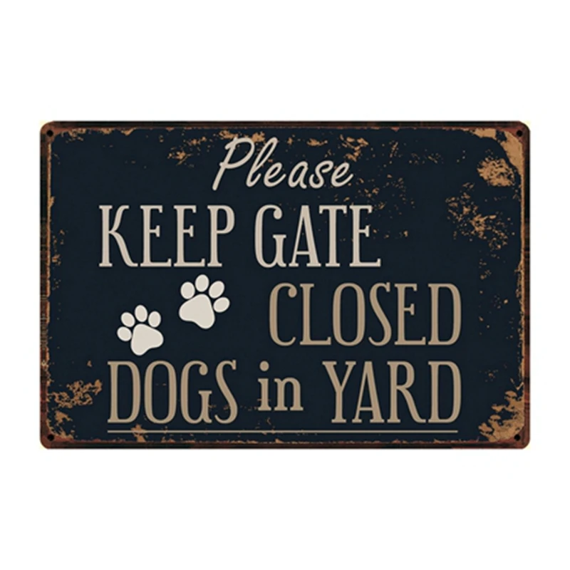 [Kelly66] Good Dog Waring Остерегайтесь поцелуев для собачек-Мопсов металлический знак оловянный плакат домашний Декор Бар настенная живопись 20*30 см размер Dy63 - Цвет: y-2453