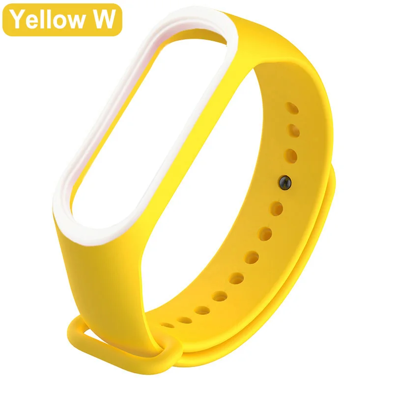 Yellow White XShum mi band 4 браслет ремешок для силиконовой Xiaomi mi Band 3 mi band 4/3 ремешок на руку замена Смарт-Аксессуары - Цвет: Yellow White