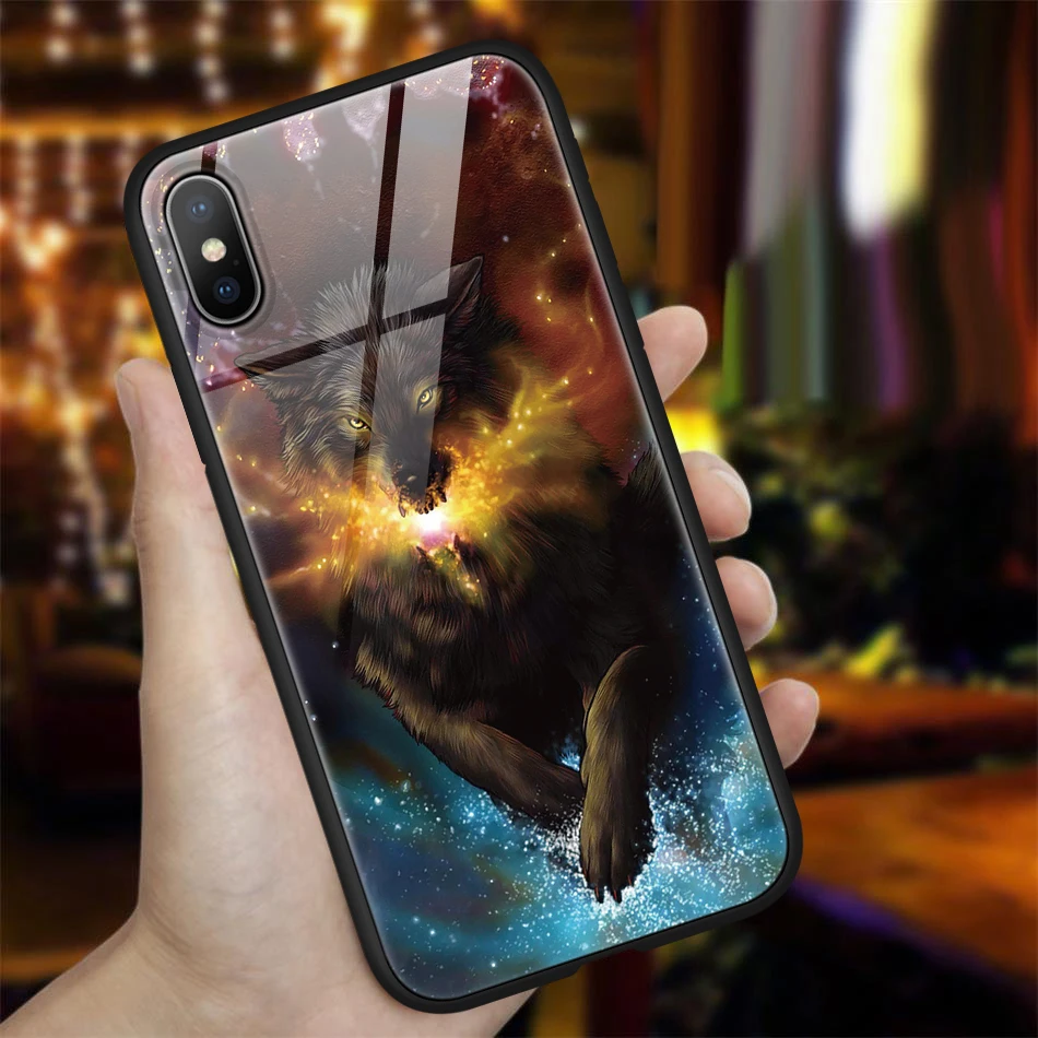 Роскошный чехол для телефона с изображением лисы для iPhone XS MAX 7 8 10 6 S XR, чехол для iPhone 8 7 6 6s Plus X 7plus 8 plus, силиконовый чехол