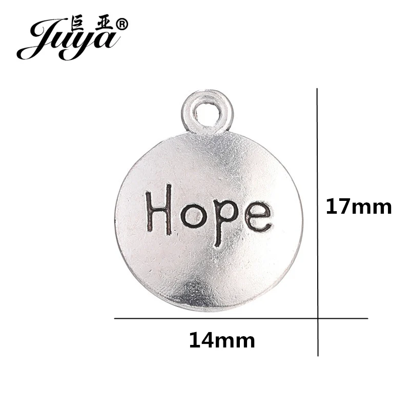 10pcs 14mm Lettering Metal Round Charms 6 Types of Text Pendant for Jewelry DIY Making Findings Fashion Handmade Accessories |