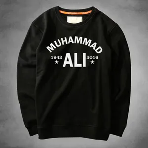 Новое поступление, весенне-осенние мужские толстовки, бархатное пальто с напечатанными надписями, флисовые толстовки с капюшоном в памятном стиле Мухаммеда Али