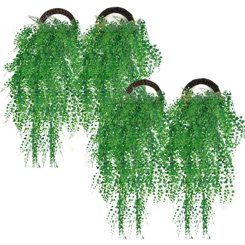 Green Artificial Hanging Plant Simulated Leaves Fake Ivy Fake Hanging Plants For Wedding Home Decor