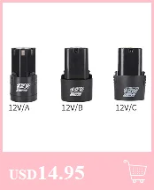 Adeeing 12V 18650 Литий Батарея для электрических сверл из быстрорежущей инструментальной стали