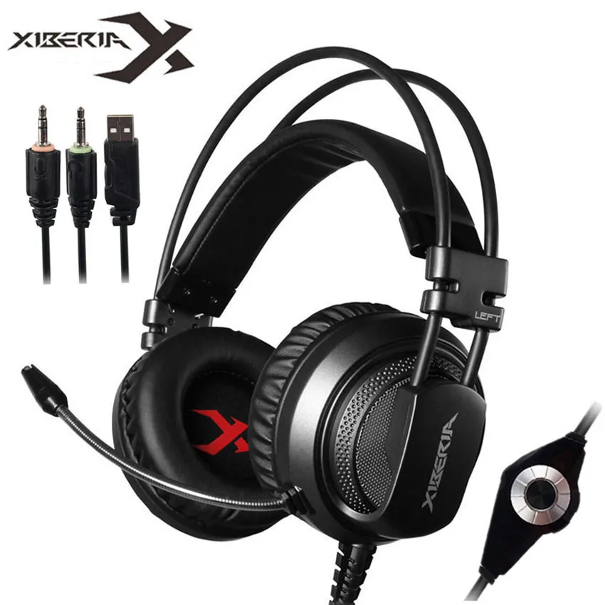 Проводная игровая гарнитура XIBERIA V10 шлем ПК стерео тяжелый бас игровые наушники с