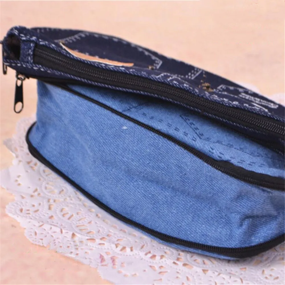 1 шт. милые модные джинсовые джинсы большой емкости школьные принадлежности