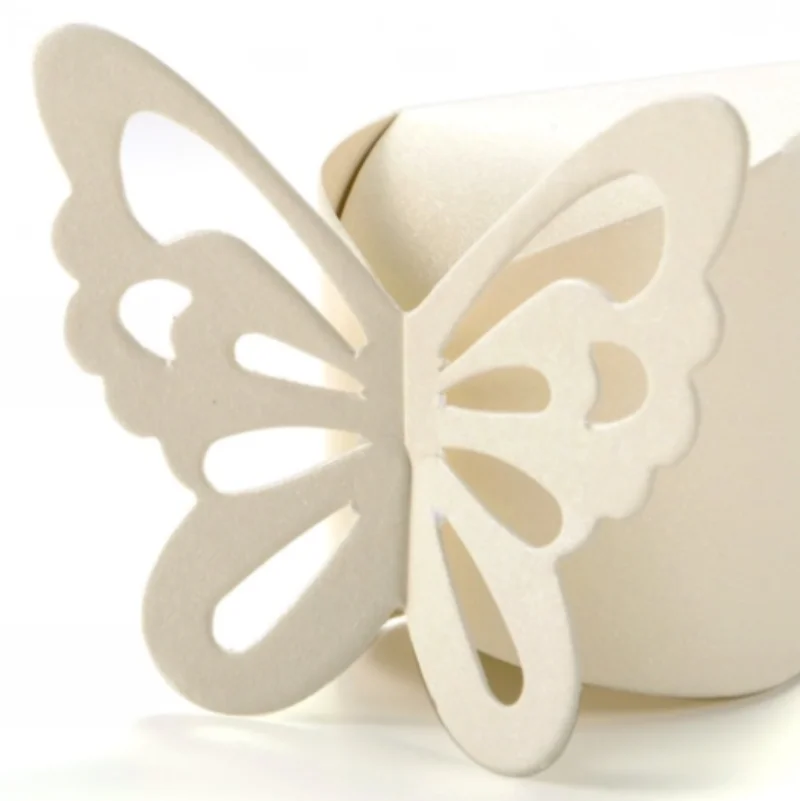 100 шт. (10 тортов) белые/розовые/фиолетовые/бежевые/красные бабочки в стиле торта