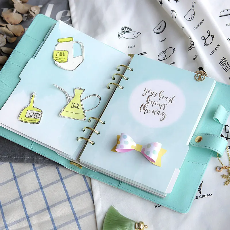 Lovedoki Dokibook 2019 тетрадь планировщик разделители Kawaii A5 A6 A7 снежинка 5 листов