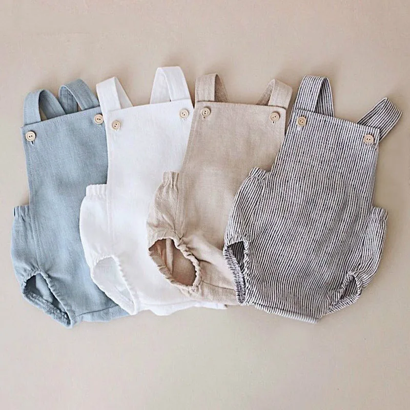 Детские комбинезоны для мальчиков летние маленьких девочек хлопковый