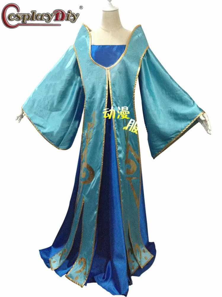 

Cosplaydiy игра LOL Maven of the Strings Sona Buvelle косплей женские синие платья костюм полный комплект наряды на Хэллоуин