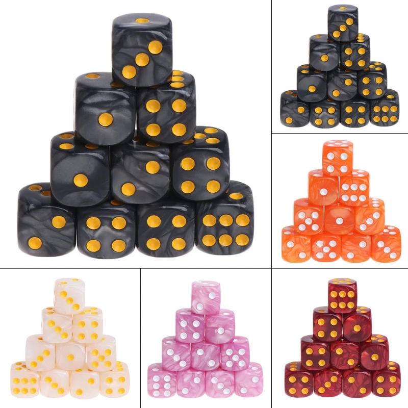 Акриловые многогранные d6 кости для TRPG настольной игры Подземелья и Драконы 10