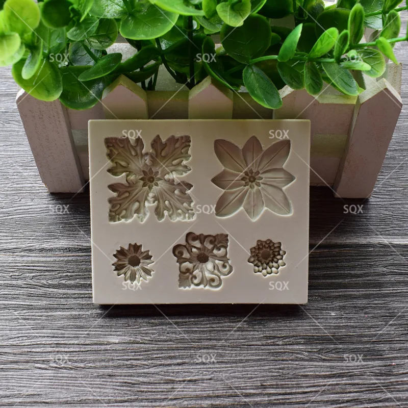 New arrival flowers Shape Silicone Cake Mold Sugarcraft Chocolate Fondant Biscuit DIY Decorating Tools SQ1772 | Дом и сад