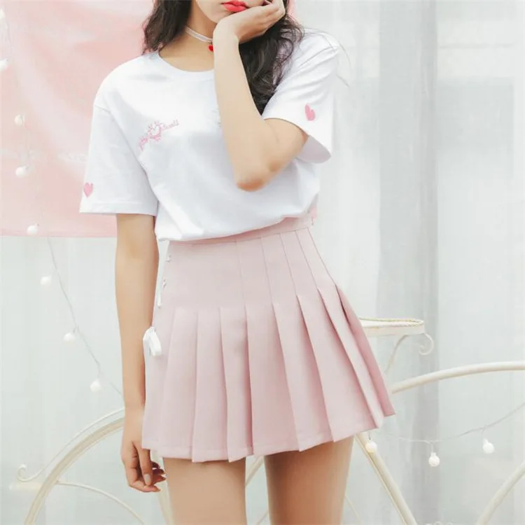 Женская юбка повседневная женская Kawaii шикарная кружевная свободная милая