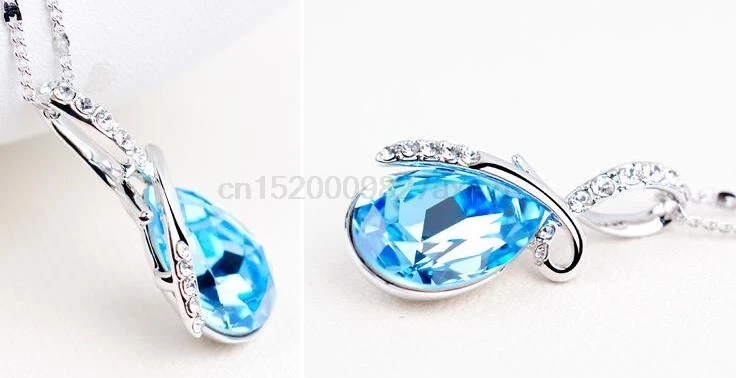 200 шт Австрийские хрустальные подвески в форме капель воды и ожерелья ожерелье