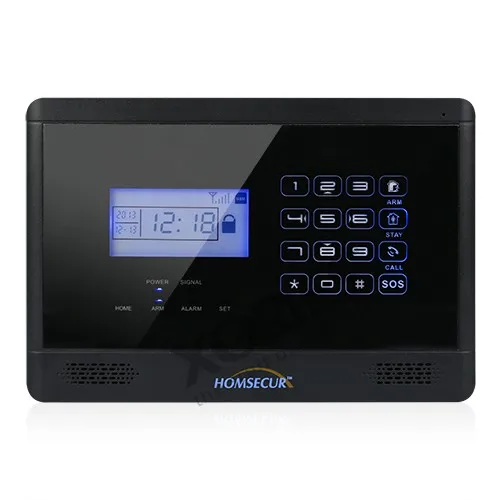 Система охранной сигнализации HOMSECUR ЖК дисплей беспроводная и проводная GSM для