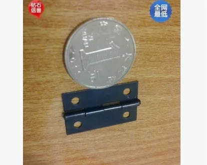 

100Pcs Mini four hole black door hinges 29*19*0.5
