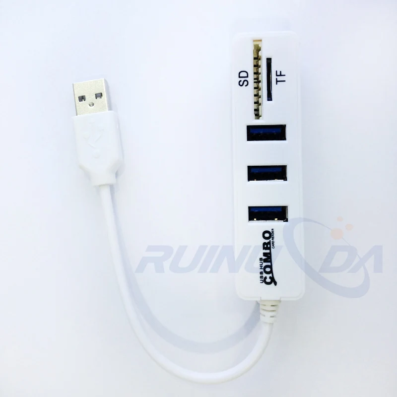Ruinuoda USB 2.0 HUB Portable 3 ports Splitter adapter combo hub multi SD / TF card reader | Компьютеры и офис